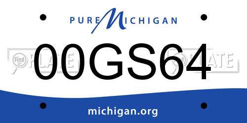 00GS64 Michigan License Plate