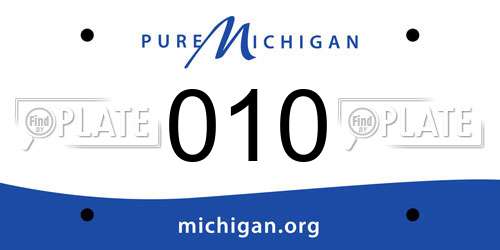010 Michigan License Plate