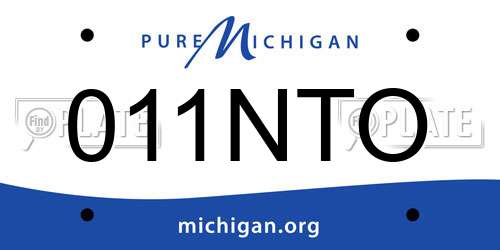011NTO Michigan License Plate