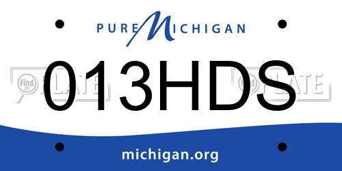 013HDS Michigan License Plate