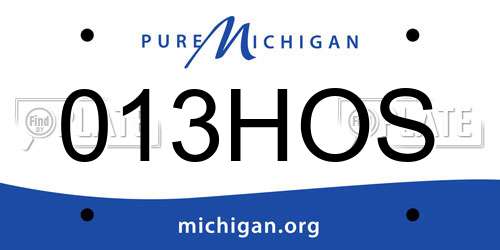 013HOS Michigan License Plate