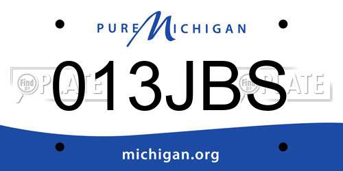 013JBS Michigan License Plate