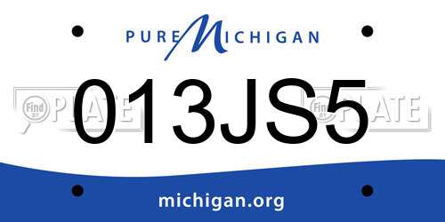 013JS5 Michigan License Plate