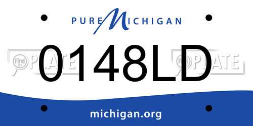 0148LD Michigan License Plate