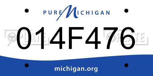 014F476 Michigan License Plate