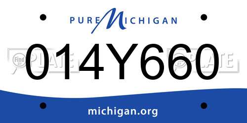 014Y660 Michigan License Plate