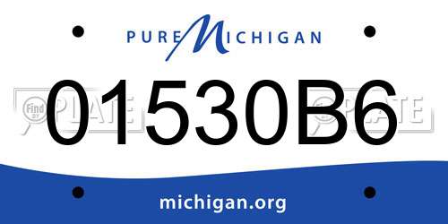 01530B6 Michigan License Plate