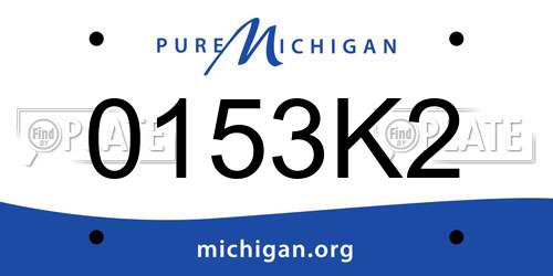 0153K2 Michigan License Plate