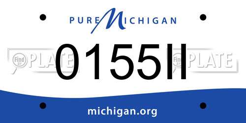 0155II Michigan License Plate