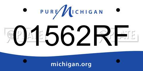 01562RF Michigan License Plate