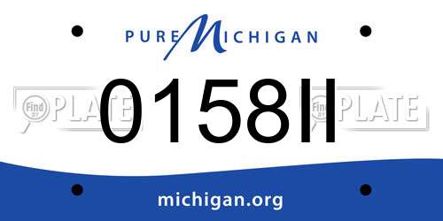0158II Michigan License Plate