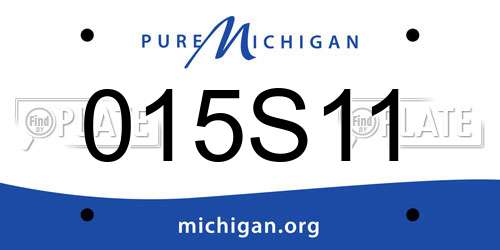 015S11 Michigan License Plate