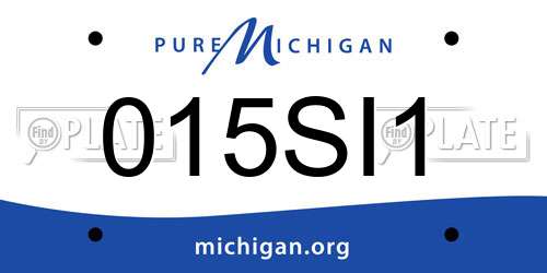 015SI1 Michigan License Plate