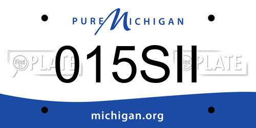 015SII Michigan License Plate