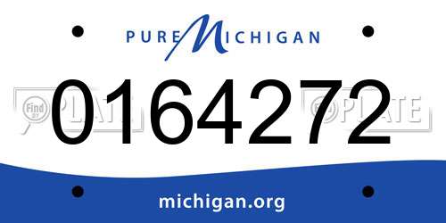 0164272 Michigan License Plate