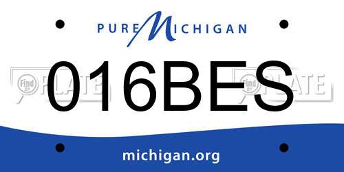 016BES Michigan License Plate