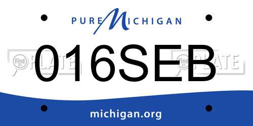 016SEB Michigan License Plate