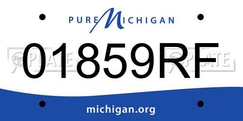 01859RF Michigan License Plate