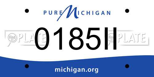 0185II Michigan License Plate