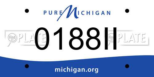 0188II Michigan License Plate