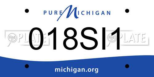 018SI1 Michigan License Plate
