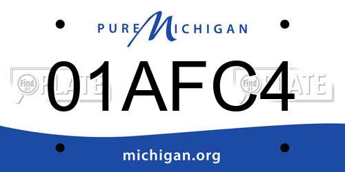 01AFC4 Michigan License Plate