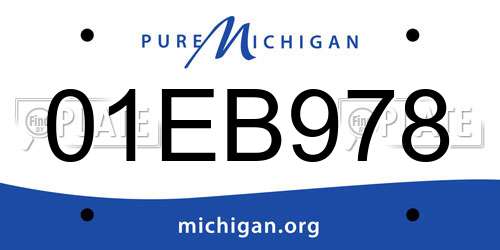 01EB978 Michigan License Plate