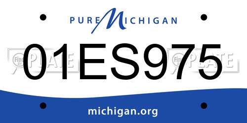 01ES975 Michigan License Plate