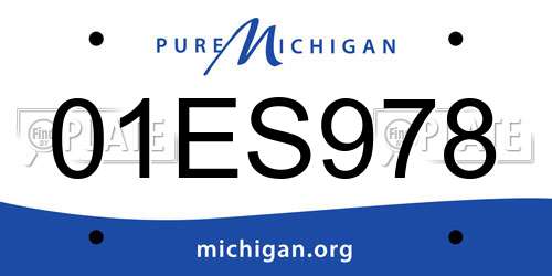 01ES978 Michigan License Plate