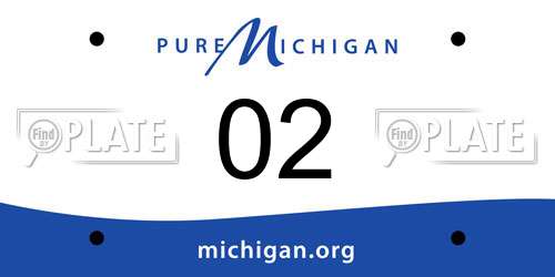 02 Michigan License Plate