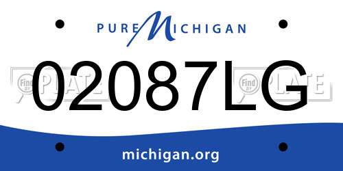 02087LG Michigan License Plate