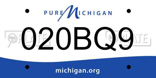 020BQ9 Michigan License Plate