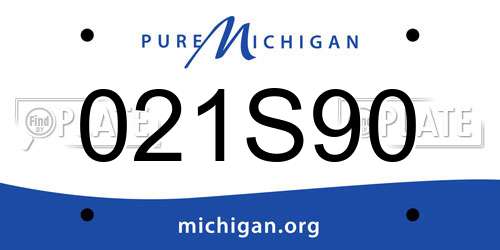 021S90 Michigan License Plate