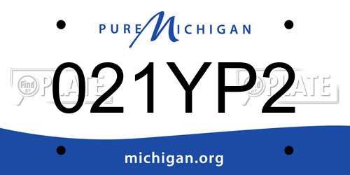021YP2 Michigan License Plate