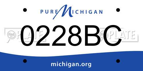 0228BC Michigan License Plate