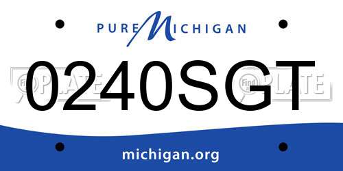 0240SGT Michigan License Plate