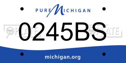 0245BS Michigan License Plate