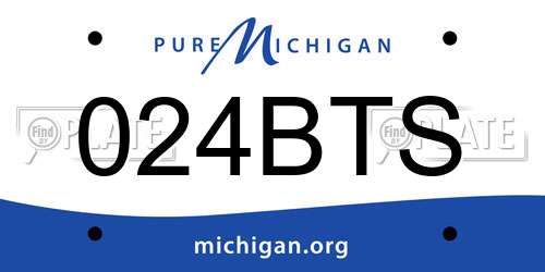 024BTS Michigan License Plate