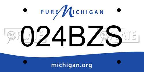 024BZS Michigan License Plate