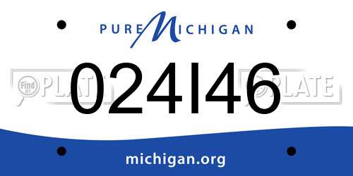 024I46 Michigan License Plate