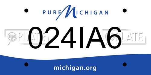 024IA6 Michigan License Plate