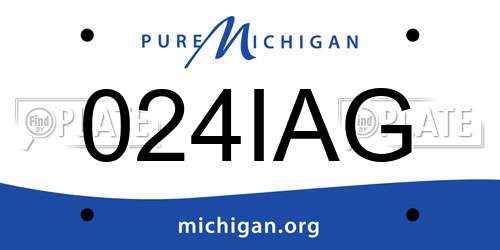 024IAG Michigan License Plate