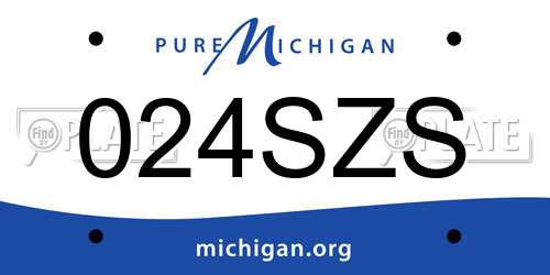 024SZS Michigan License Plate