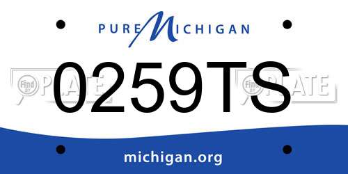 0259TS Michigan License Plate