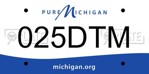 025DTM Michigan License Plate