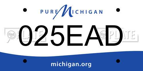 025EAD Michigan License Plate