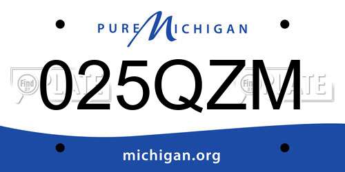 025QZM Michigan License Plate