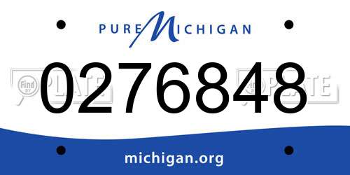 0276848 Michigan License Plate