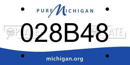 028B48 Michigan License Plate