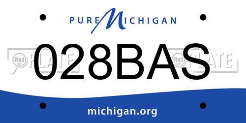 028BAS Michigan License Plate